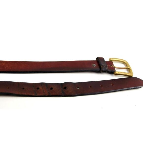 HANDCRAFTED BROWN GENUINE LEATHER 1 1/8"Wd CASUAL DRESS MEN'S BELT Sz 42 (E37 - Picture 14 of 15